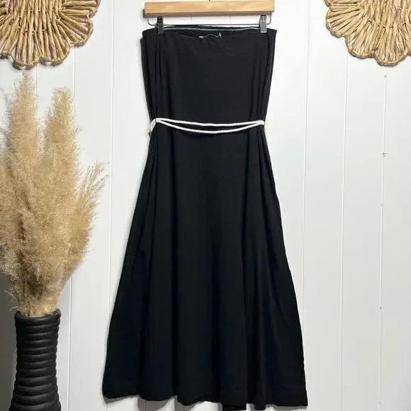 Free People dress maxi cotton belted strapless - Picture 7 of 7